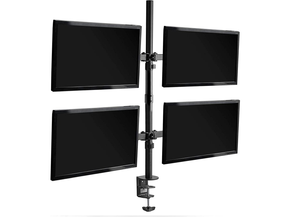 VonHaus Quad Arm Desk Mount with Clamp, Βάση για 4 Οθόνες 13”-32”, έως 32kg - 3000113