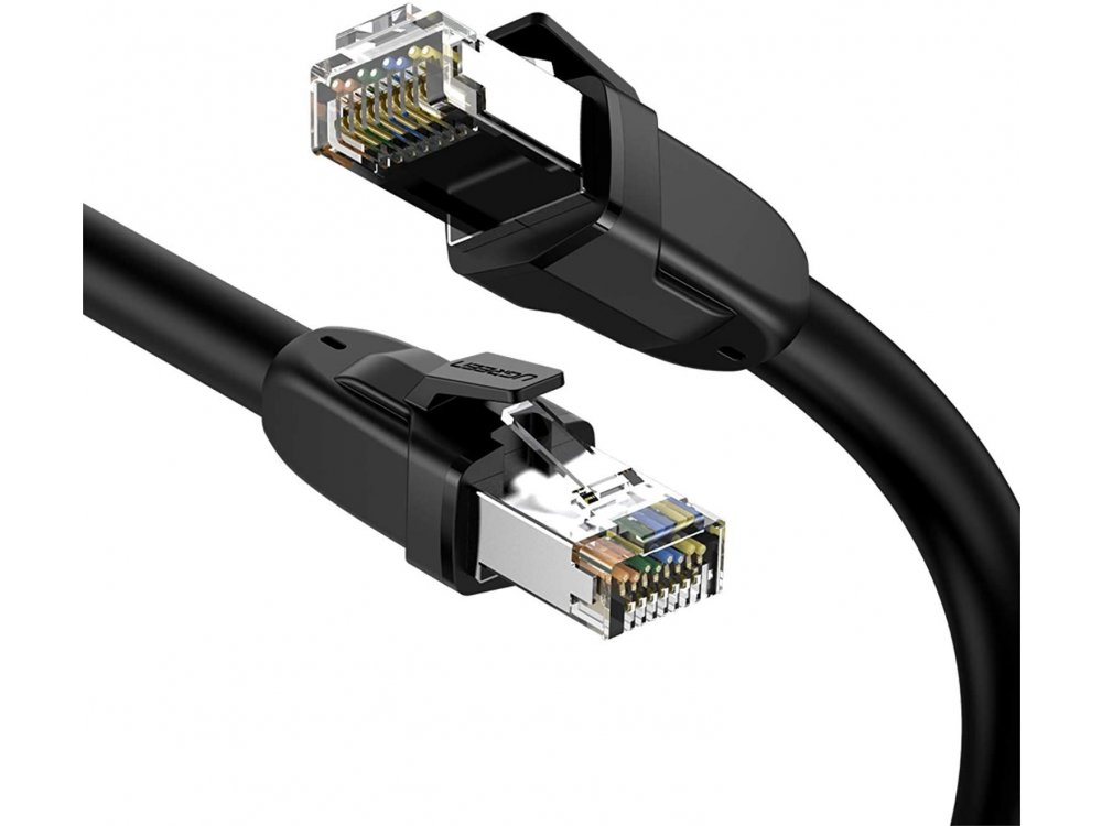 Ugreen S/FTP Cat.8 Καλώδιο Ethernet 15μ., Μαύρο - 80727