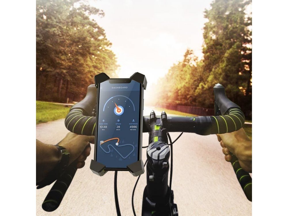 Ugreen Βάση Smartphone Ποδηλάτου, Ρυθμιζόμενη Shockproof, Μαύρη, 60989