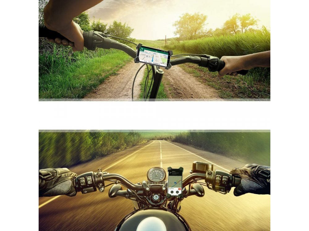 Ugreen Βάση Smartphone Ποδηλάτου, Ρυθμιζόμενη Shockproof, Μαύρη, 60989