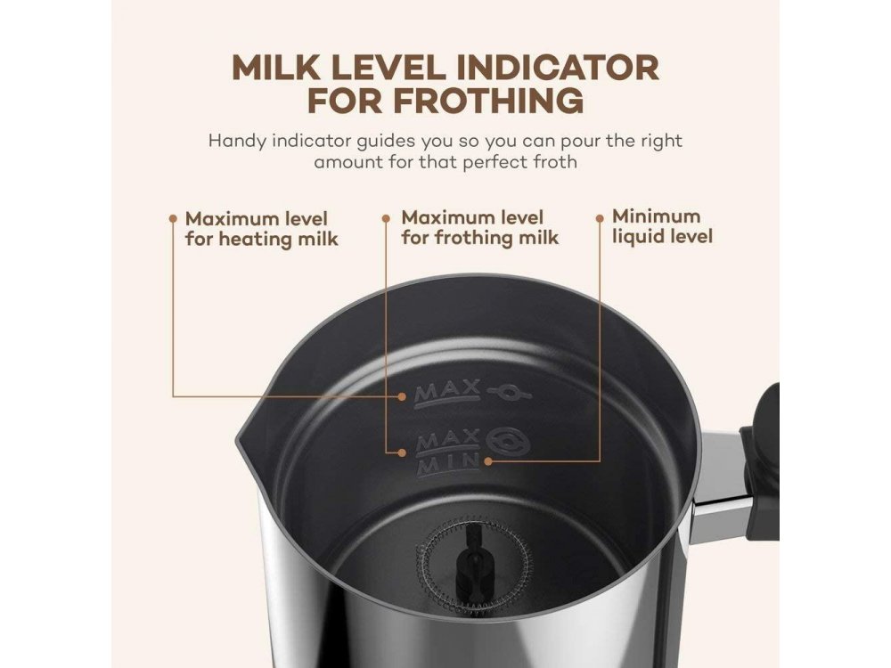 Vava Milk Frother, Συσκευή για Αφρόγαλα (Ζεστό ή Κρύο), Inox - VA-EB008