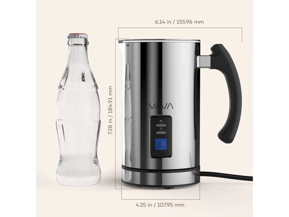 Vava Milk Frother, Συσκευή για Αφρόγαλα (Ζεστό ή Κρύο), Inox - VA-EB008