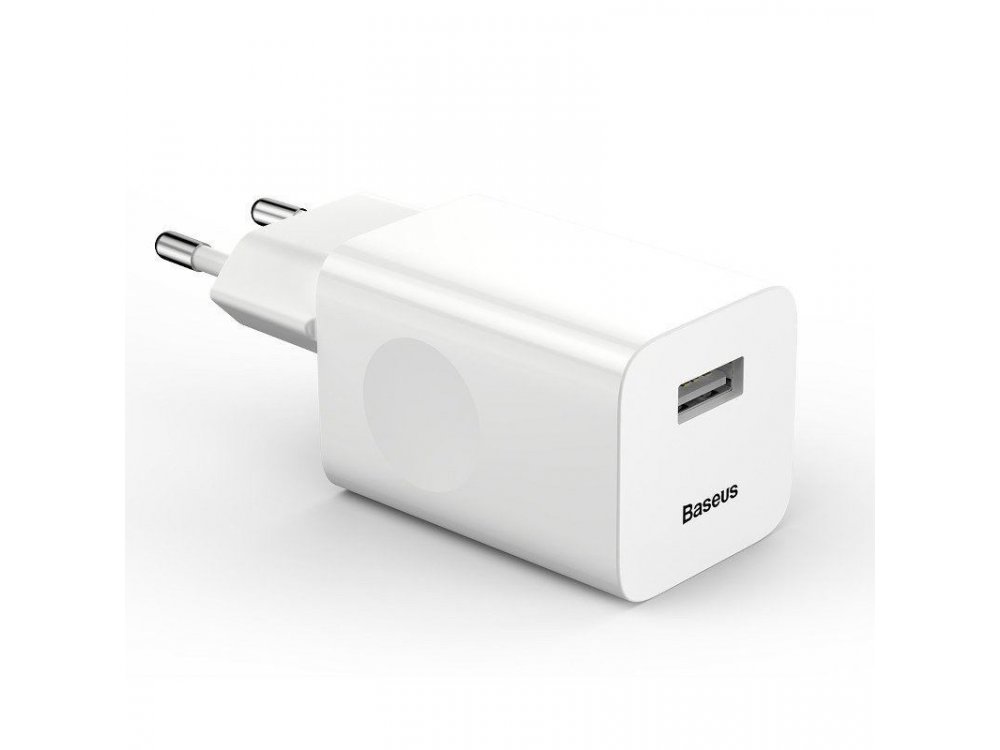 Baseus Charging Quick Charge 3.0, Φορτιστής Πρίζας 24W, Λευκός - CCALL-BX02