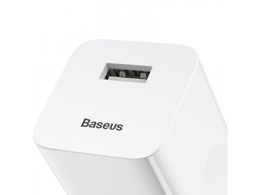 Baseus Charging Quick Charge 3.0, Φορτιστής Πρίζας 24W, Λευκός - CCALL-BX02