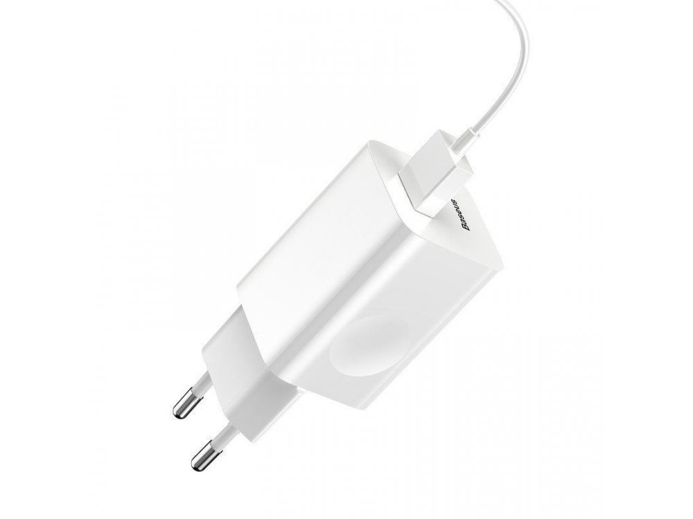 Baseus Charging Quick Charge 3.0, Φορτιστής Πρίζας 24W, Λευκός - CCALL-BX02