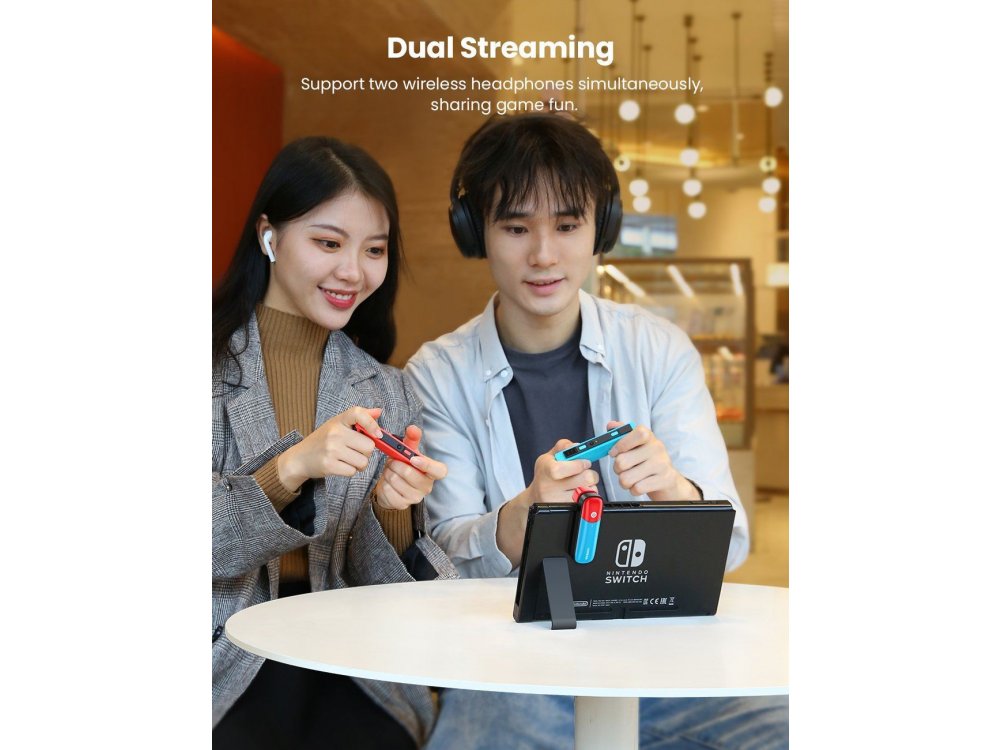 Ugreen Bluetooth 5.0 Transmitter για Nintendo Switch, 3.5mm AUX Wireless Audio Adapter, aptX - 80188