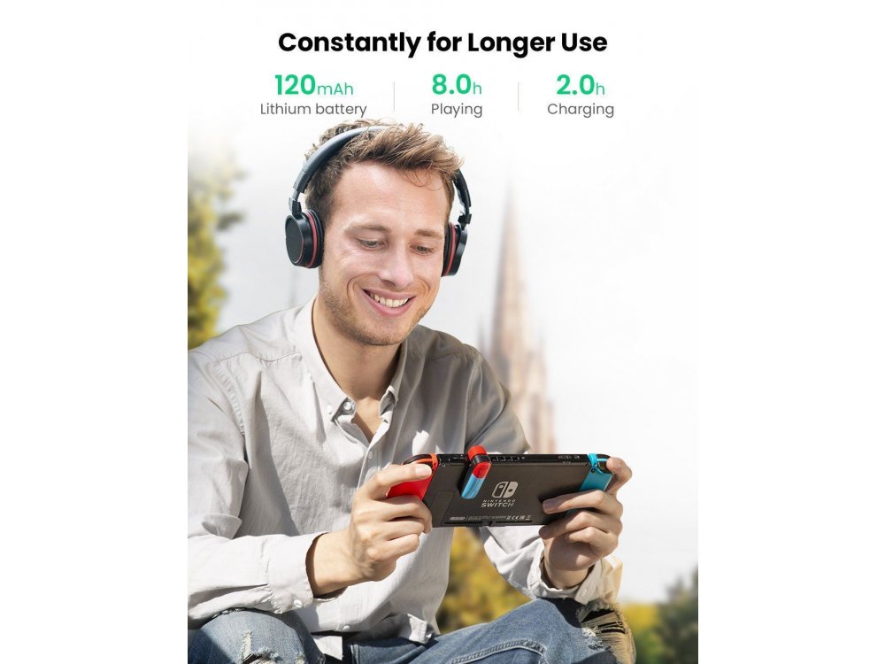 Ugreen Bluetooth 5.0 Transmitter για Nintendo Switch, 3.5mm AUX Wireless Audio Adapter, aptX - 80188