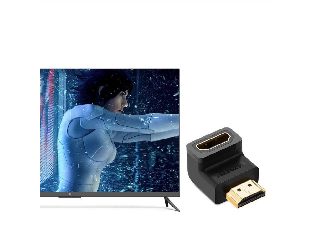 Ugreen HDMI Coupler, Αντάπτορας επέκτασης HDMI γωνιακός 90°, Μαύρος - 20109