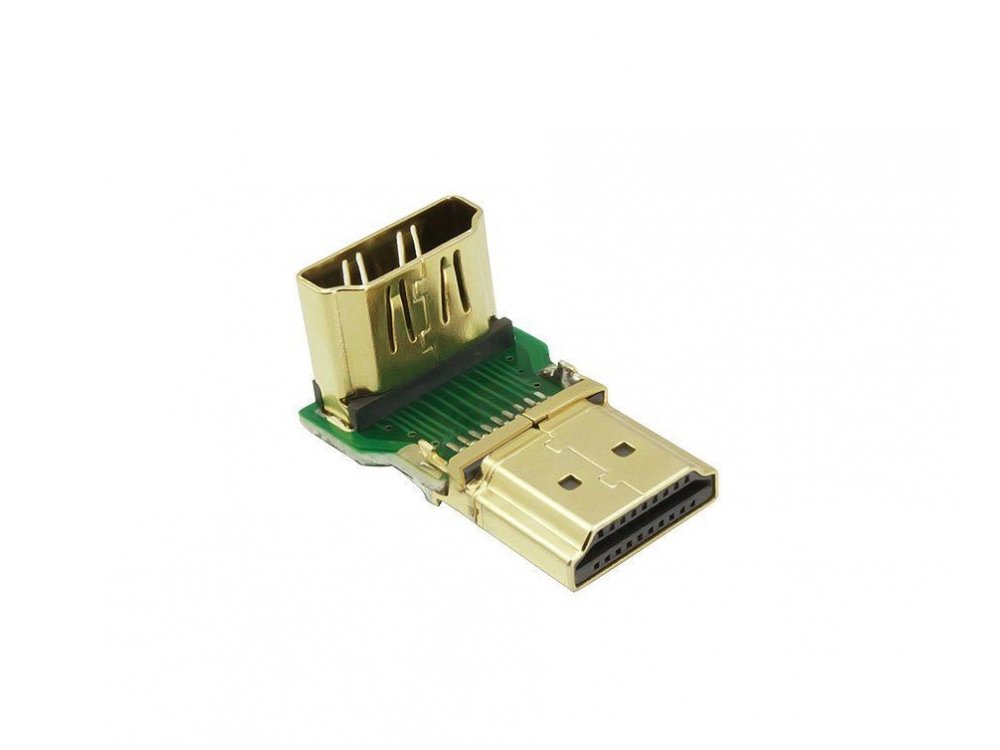 Ugreen HDMI Coupler, Αντάπτορας επέκτασης HDMI γωνιακός 90°, Μαύρος - 20109