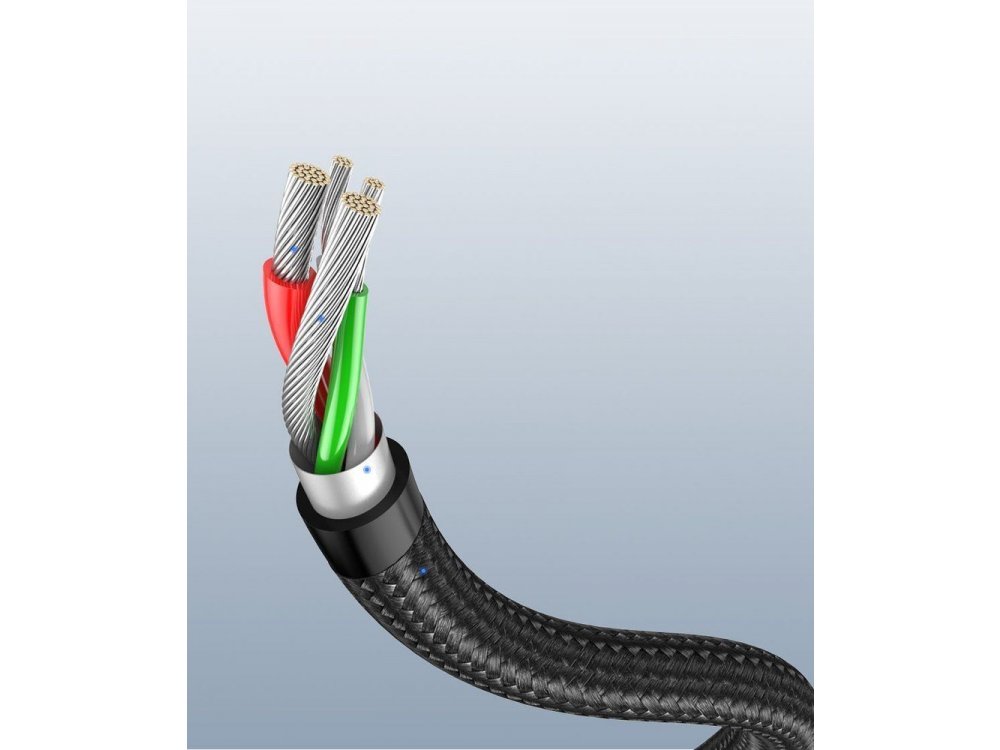 Ugreen Angle 90° USB-C cable 2m. Nylon Braiding, Black - 50942