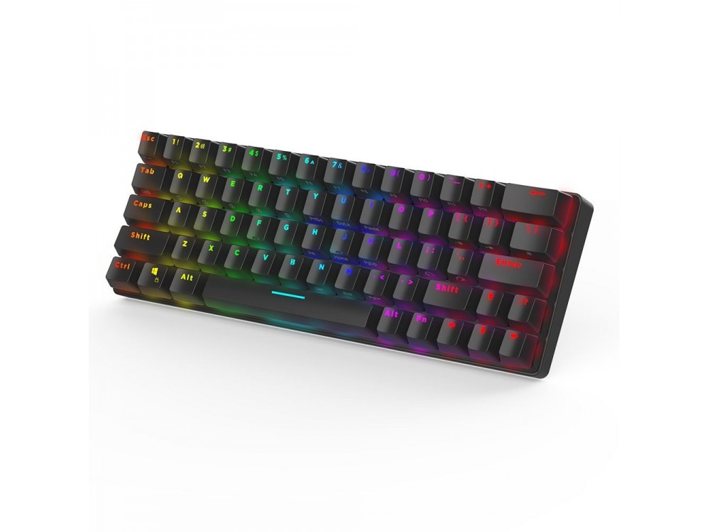 BlitzWolf BW-KB1 Wireless Mechanical RGB Keyboard, BT 5.0, Programmable with Gateron Red Switches