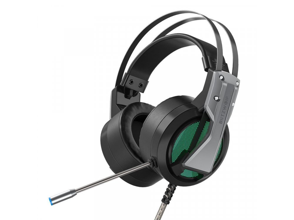 BlitzWolf BW-GH1 RGB LED Gaming Headset 7.1 Real Surround Noise-cancelling Microphone (PC / PS4 / Xbox / Switch / Mac)