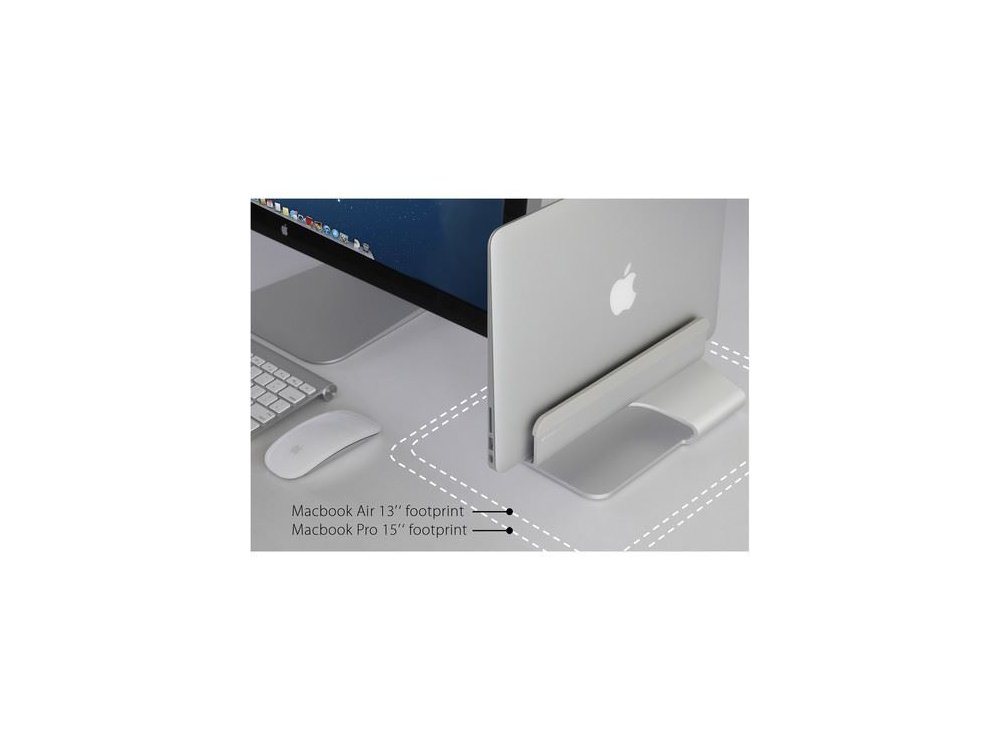 Rain Design mTower Vertical Laptop Stand, for Macbook / Macbook Air, Space Grey - 10038