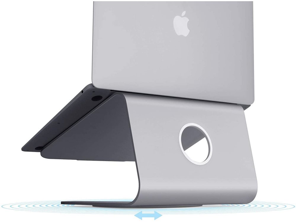 Rain Design mStand360 Laptop Stand with Swivel Base for Laptop up to 17", Space Grey - 10074