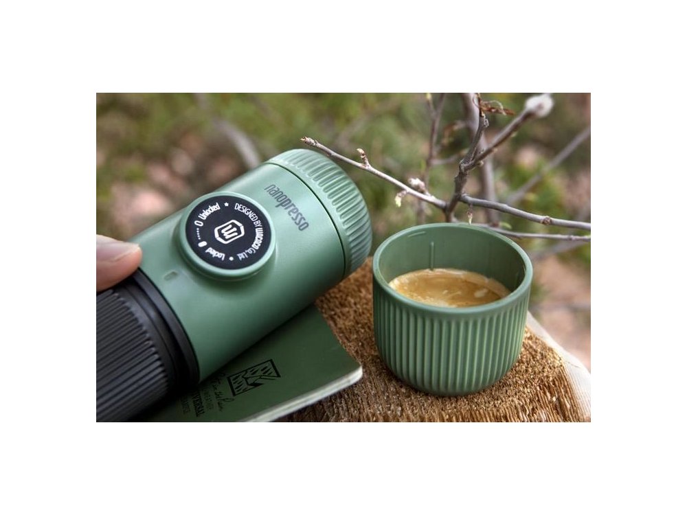 Wacaco Nanopresso GR Portable Espresso Machine, with Protectice Case, Elements Moss Green