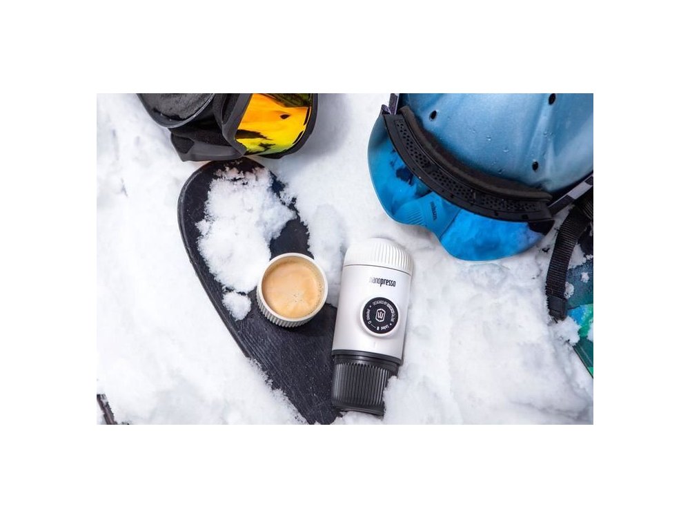 Wacaco Nanopresso GR Φορητή Μηχανή Espresso Για Αλεσμένο Καφέ, με Προστατευτική Θήκη, Elements Chill White