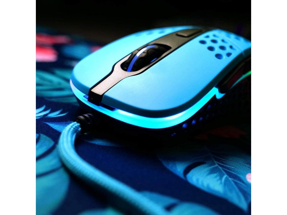 Xtrfy M4 RGB Optical Gaming Mouse Ultra-Light 400 - 16.000 DPI, Miami Blue - XG-M4-RGB-BLUE
