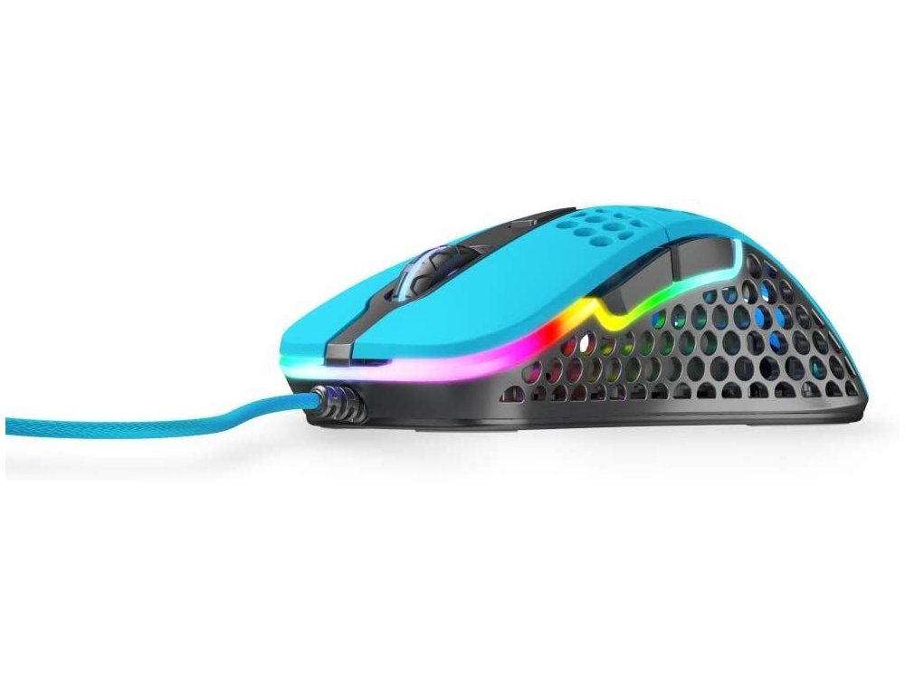 Xtrfy M4 RGB Optical Gaming Mouse Ultra-Light 400 - 16.000 DPI, Miami Blue - XG-M4-RGB-BLUE