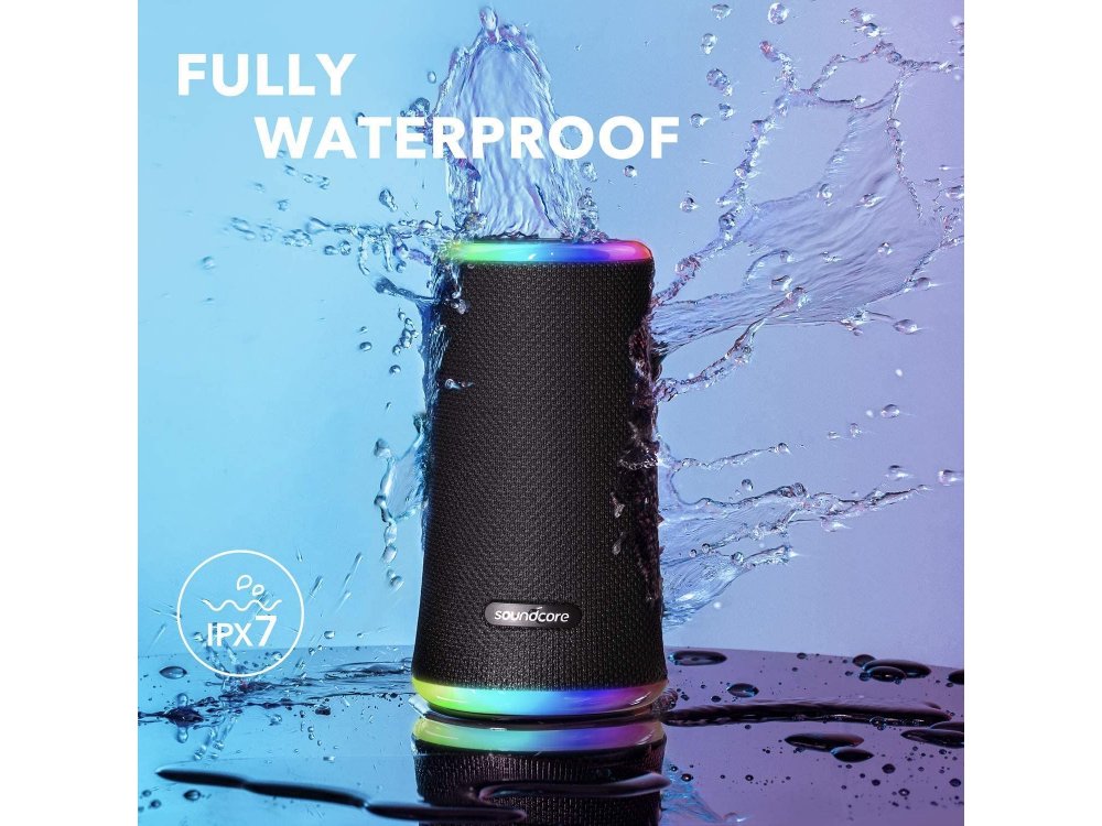 Anker Soundcore Flare 2, Portable Waterproof Bluetooth 5.0 Speaker 20W - A3165G11, Black