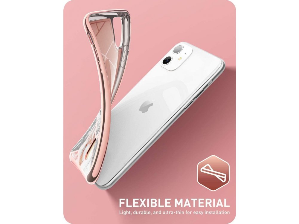 i-Blason iPhone 11 Cosmo Wallet Θήκη, Marble Pink