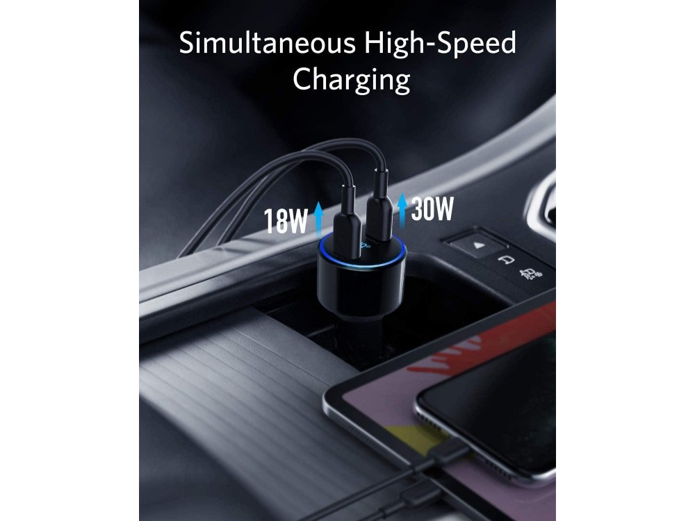 Anker PowerDrive+ III Duo 48W 2-Port USB Φορτιστής Αυτοκινήτου με Power Delivery - A2725H11