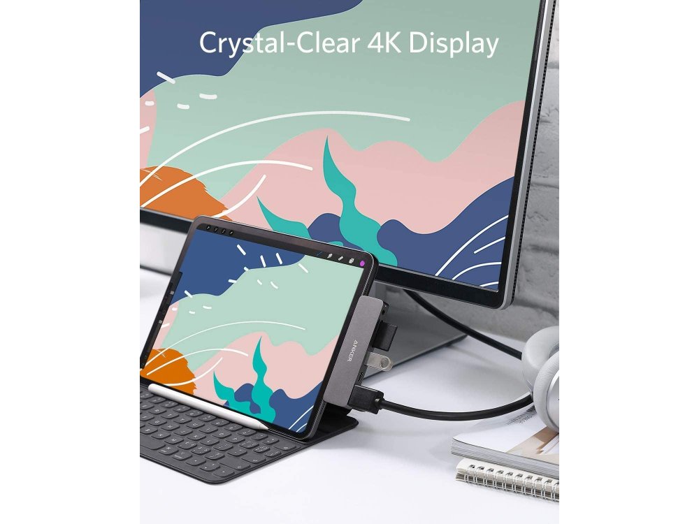 Anker PowerExpand Direct 6-in-1 Type-C Hub για iPad Pro 60W 4K@60Hz HDMI + USB3.0 + Type-C + 1*Micro SD/SD + Audio - A83620A1