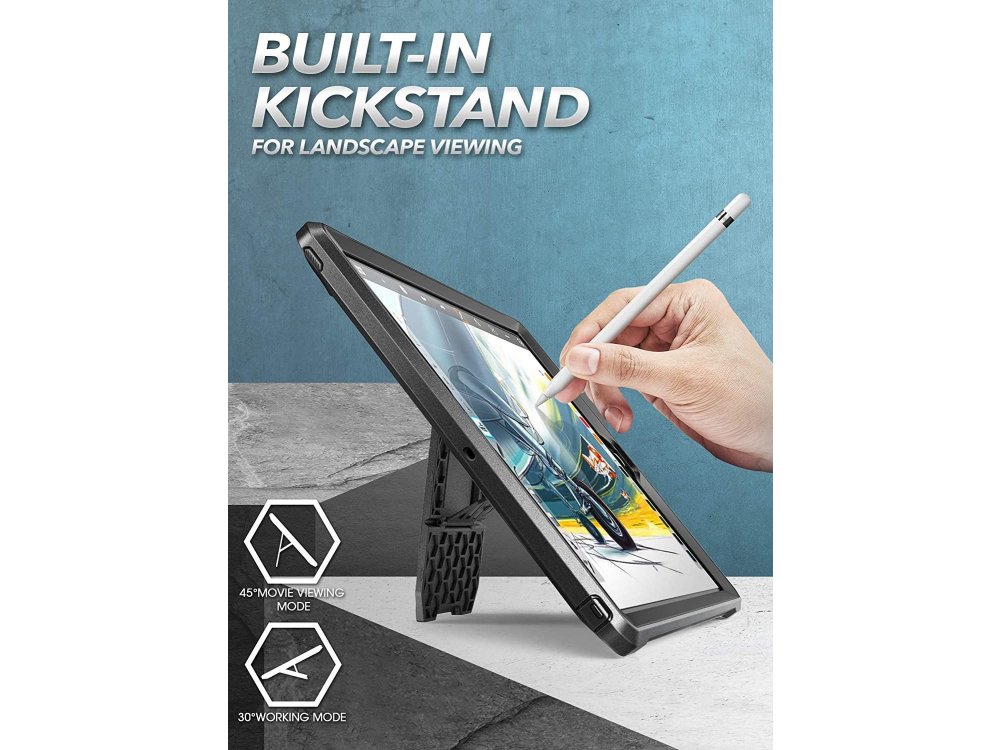 Supcase iPad 8th Gen 2020 / 7th Gen 2019 10.2" Unicorn Beetle Pro Rugged Full Body Θήκη, Μαύρη