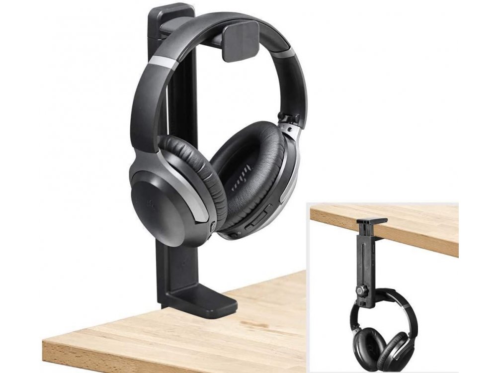 Avantree Neetto Headphone Stand & Hanger 2 in 1, Βάση / Stand Γραφείου με Clamp για Headset / Ακουστικά, Μαύρη - HS906
