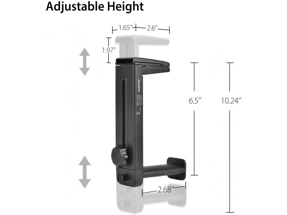 Avantree Neetto Headphone Stand & Hanger 2 in 1, Βάση / Stand Γραφείου με Clamp για Headset / Ακουστικά, Μαύρη - HS906