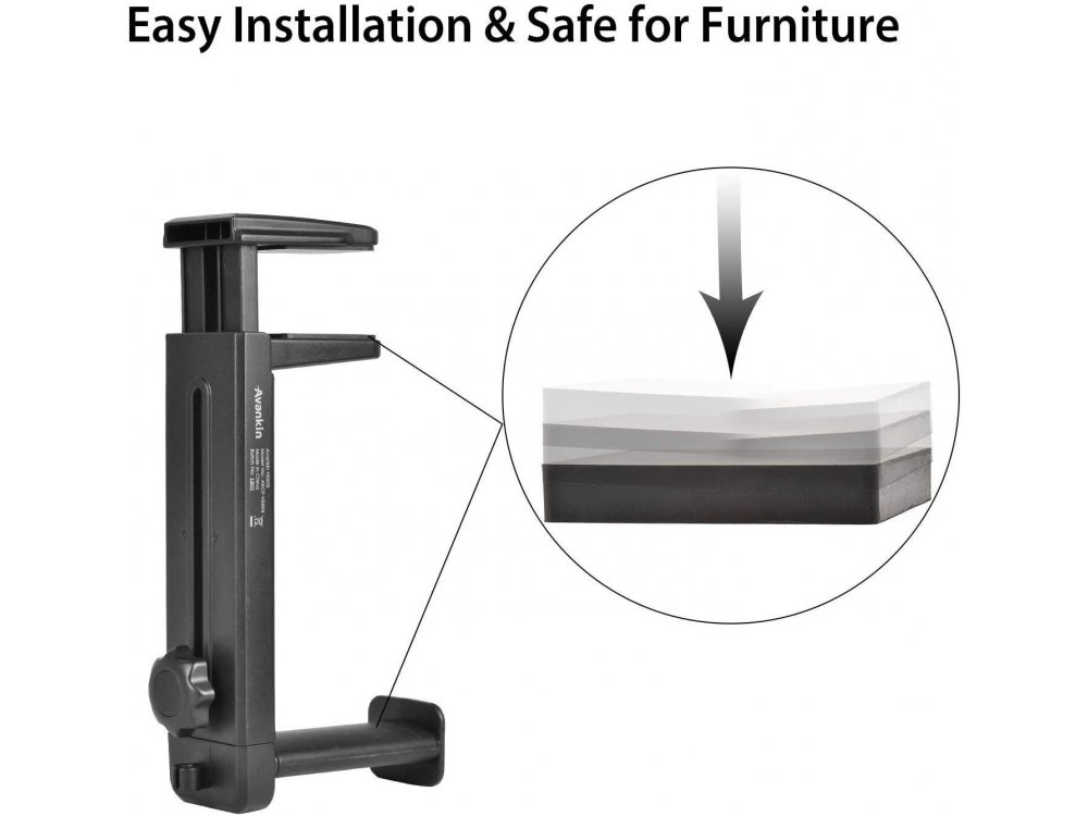 Avantree Neetto Headphone Stand & Hanger 2 in 1, Βάση / Stand Γραφείου με Clamp για Headset / Ακουστικά, Μαύρη - HS906