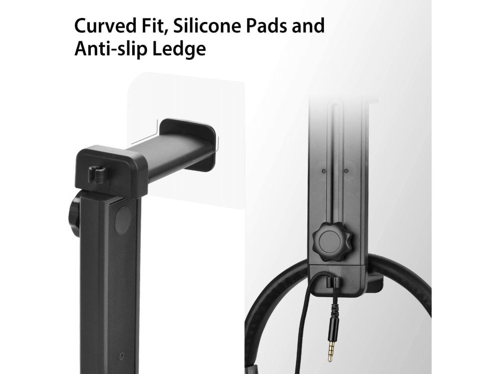 Avantree Neetto Headphone Stand & Hanger 2 in 1, Βάση / Stand Γραφείου με Clamp για Headset / Ακουστικά, Μαύρη - HS906