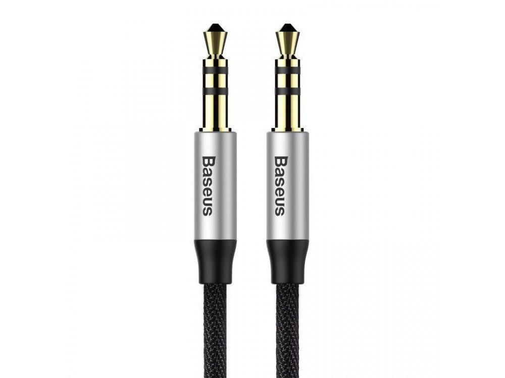Baseus Yiven Audio AUX Καλώδιο, 1.5μ. με Νάυλον Ύφανση 3.5mm - CAM30-CS1, Μαύρο