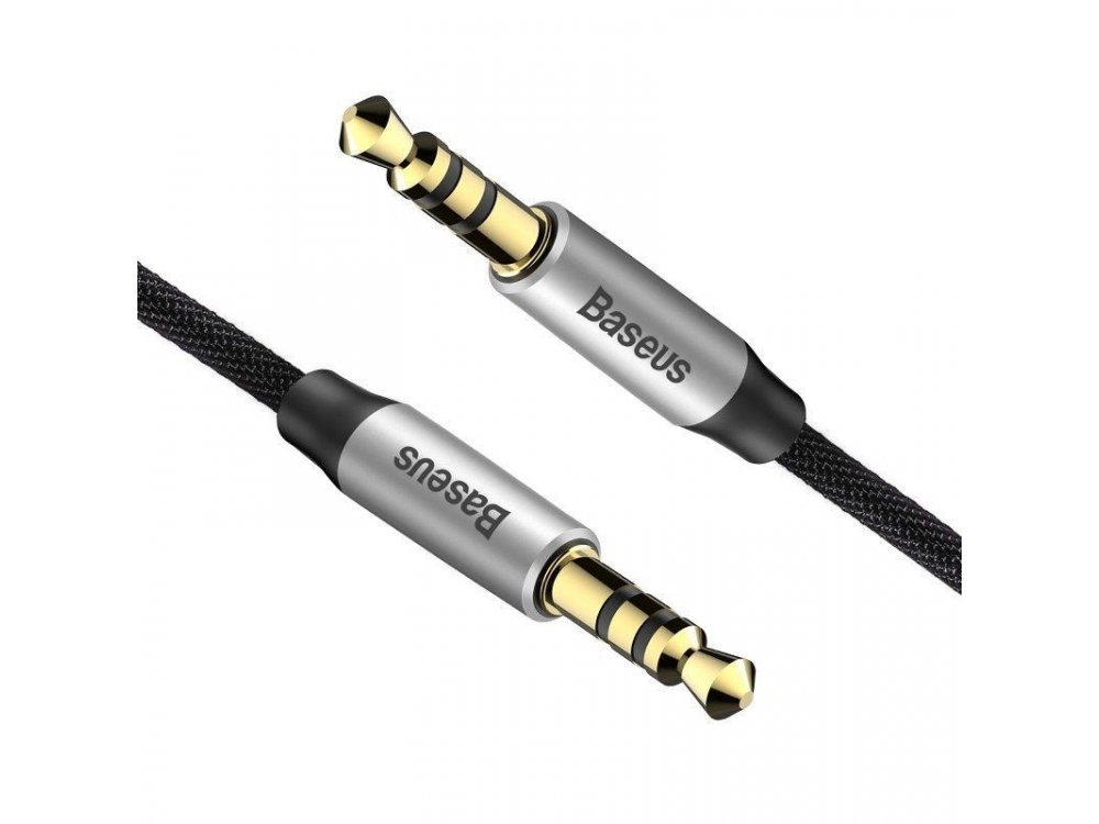 Baseus Yiven Audio AUX Καλώδιο, 1.5μ. με Νάυλον Ύφανση 3.5mm - CAM30-CS1, Μαύρο