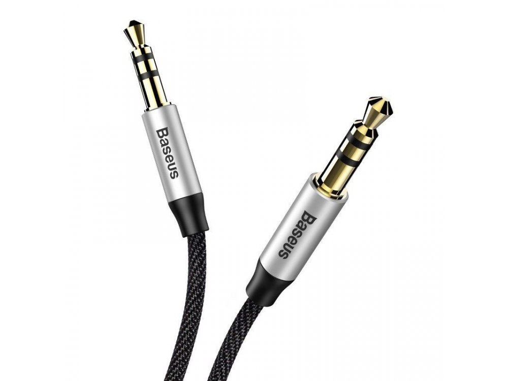 Baseus Yiven Audio AUX Καλώδιο, 1.5μ. με Νάυλον Ύφανση 3.5mm - CAM30-CS1, Μαύρο