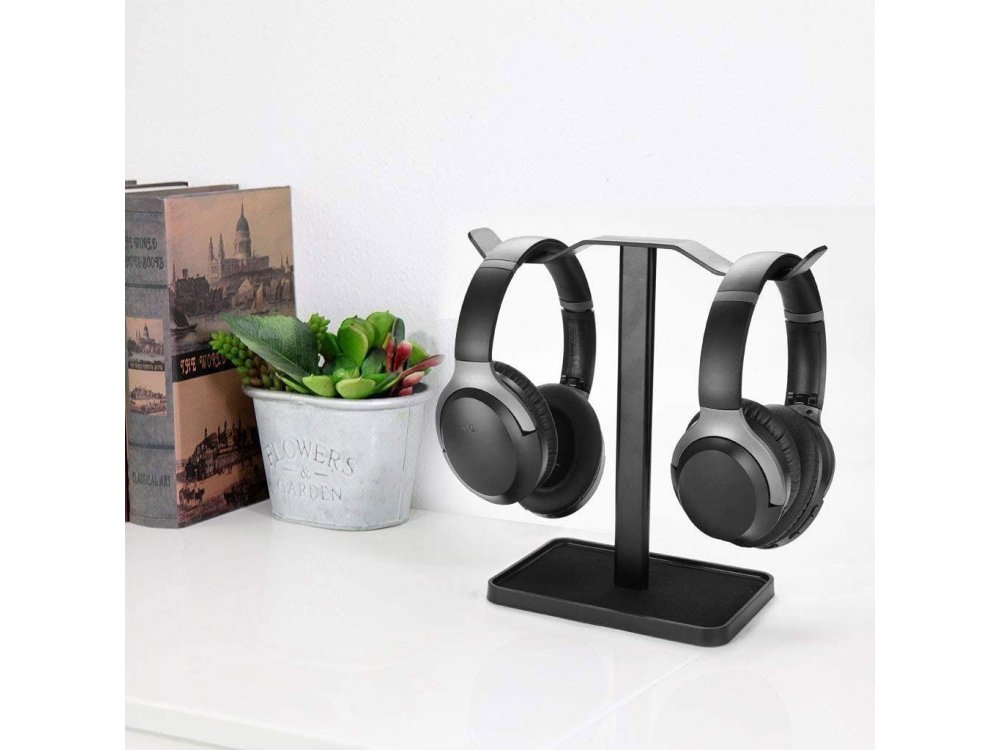 Avantree Neetto Dual Headphone Stand & Hanger, Aluminum Διπλή Βάση / Stand για Headset / Ακουστικά, Μαύρη - HS908