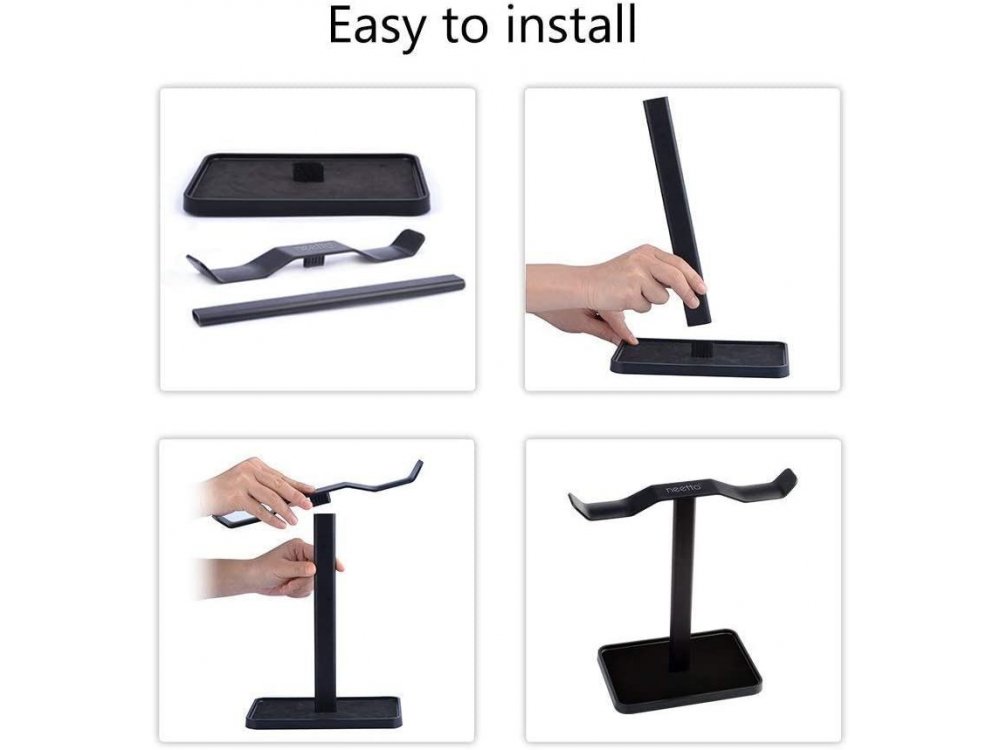 Avantree Neetto Dual Headphone Stand & Hanger, Aluminum Διπλή Βάση / Stand για Headset / Ακουστικά, Μαύρη - HS908