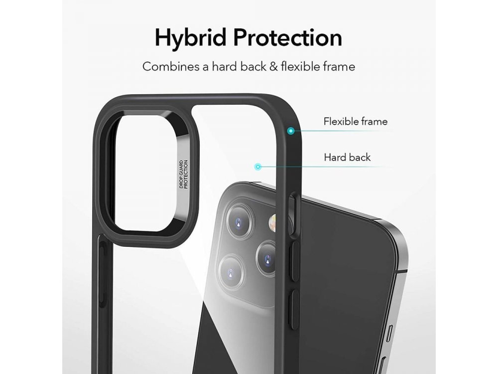 ESR iPhone 12 / 12 Pro Classic Hybrid Θήκη Διαφανής, Μαύρη