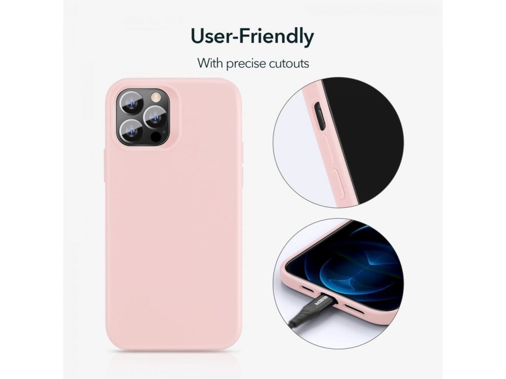 ESR iPhone 12 / 12 Pro Cloud Θήκη Σιλικόνης, Pink Sand