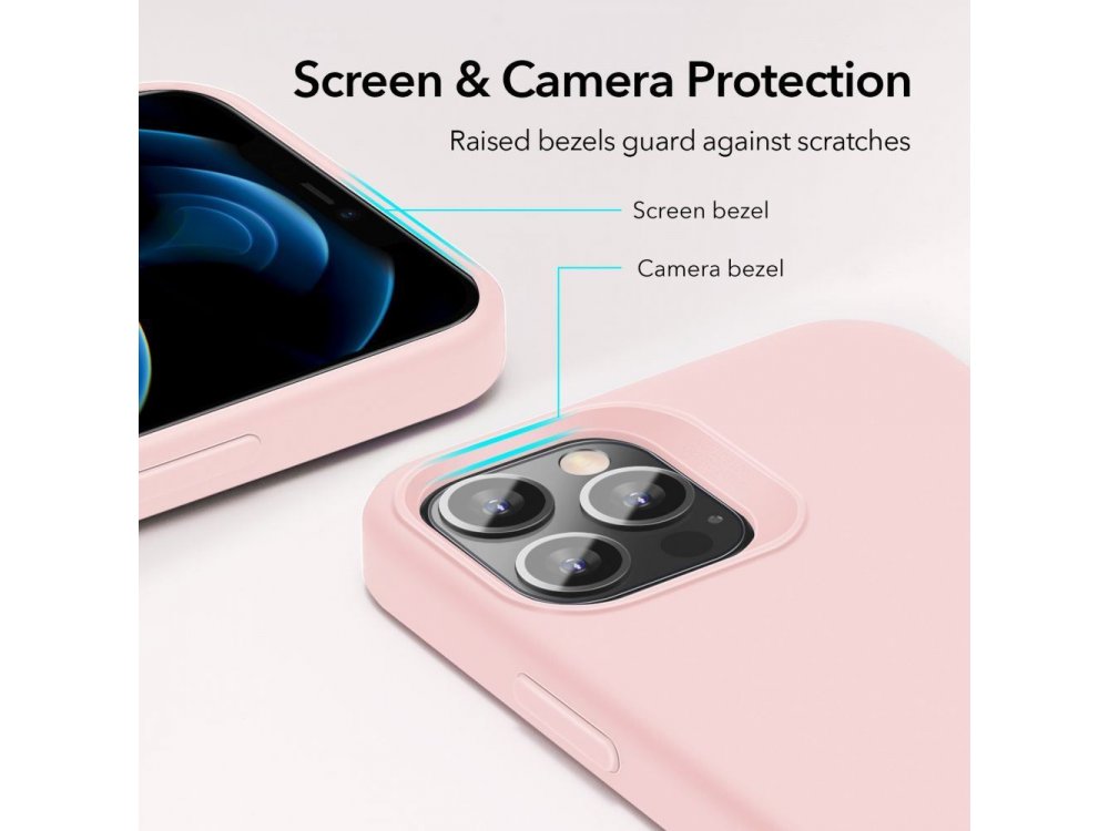 ESR iPhone 12 / 12 Pro Cloud Θήκη Σιλικόνης, Pink Sand
