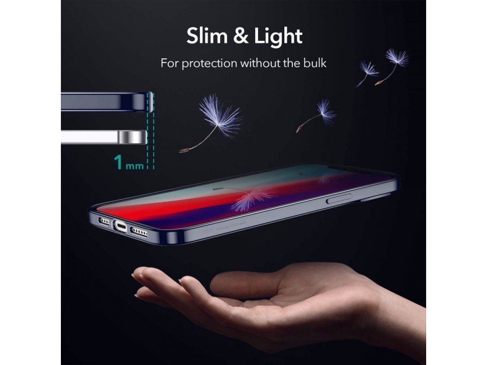 ESR iPhone 12 / 12 Pro Halo Clear Silicone Case, Black