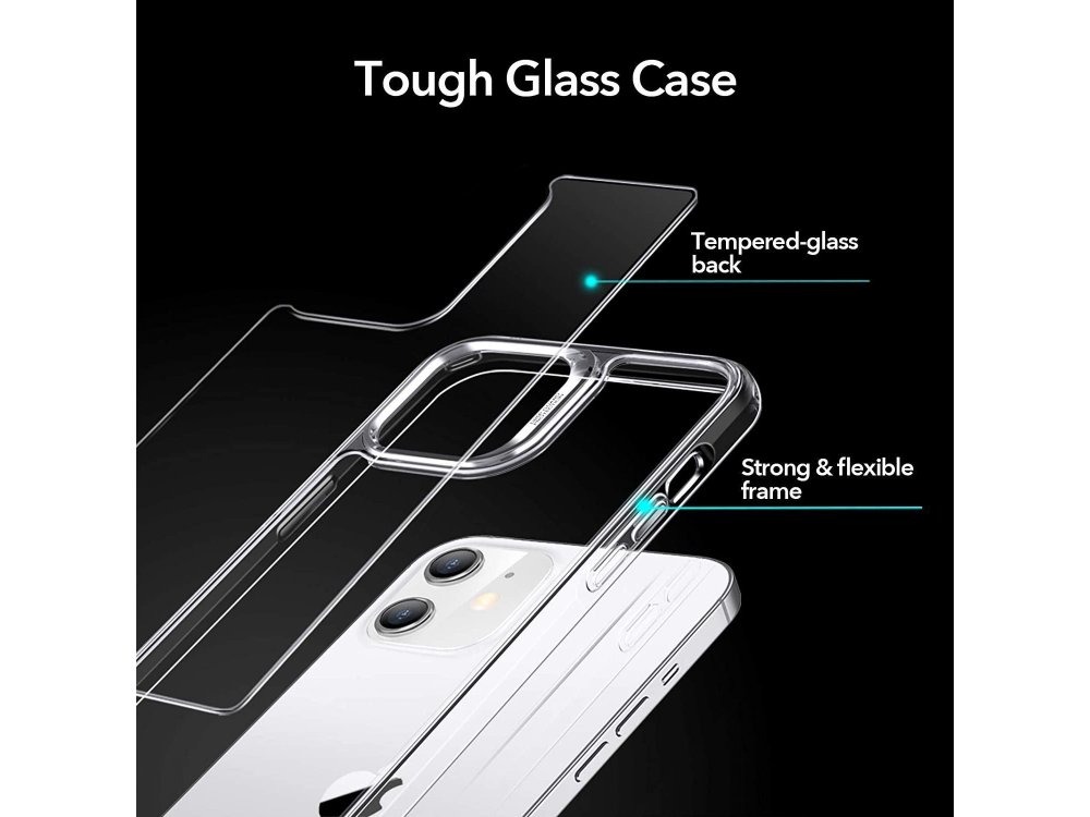 ESR iPhone 12 Mini Ice Shield Case(Echo), Clear