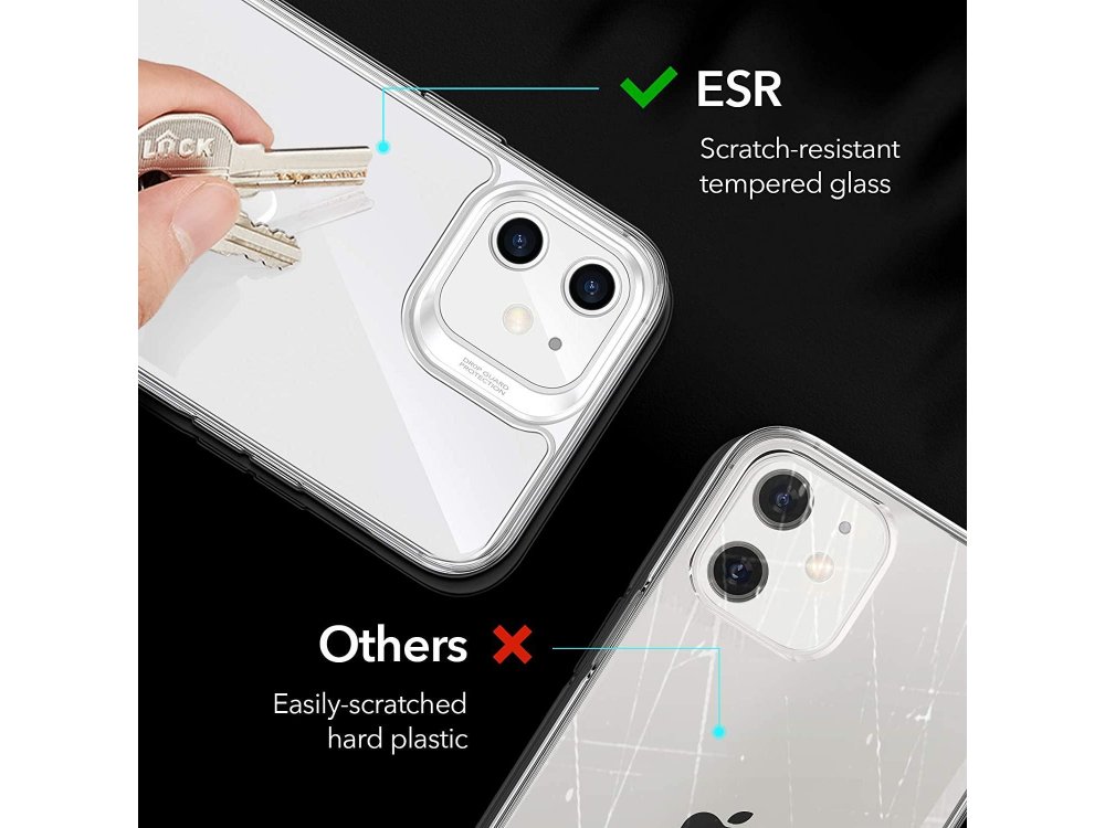 ESR iPhone 12 Mini Ice Shield Case(Echo), Clear