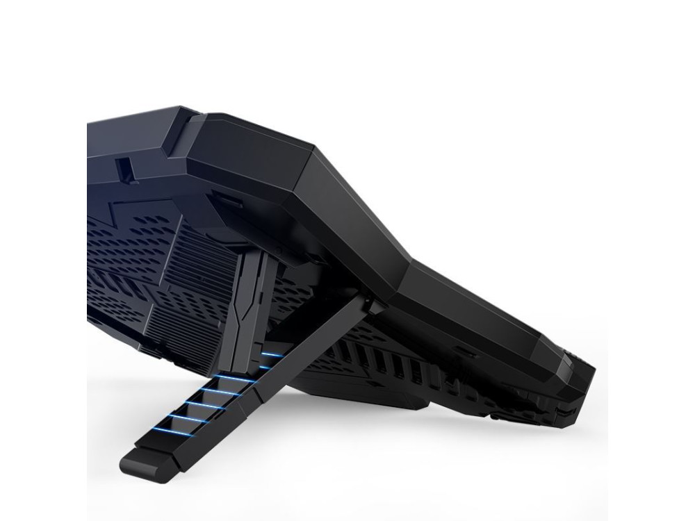 Coolcold Ice Magic 2 RGB Gaming Cooling Pad, 6 Fans LED Screen έως 17", Red - Κ40-2