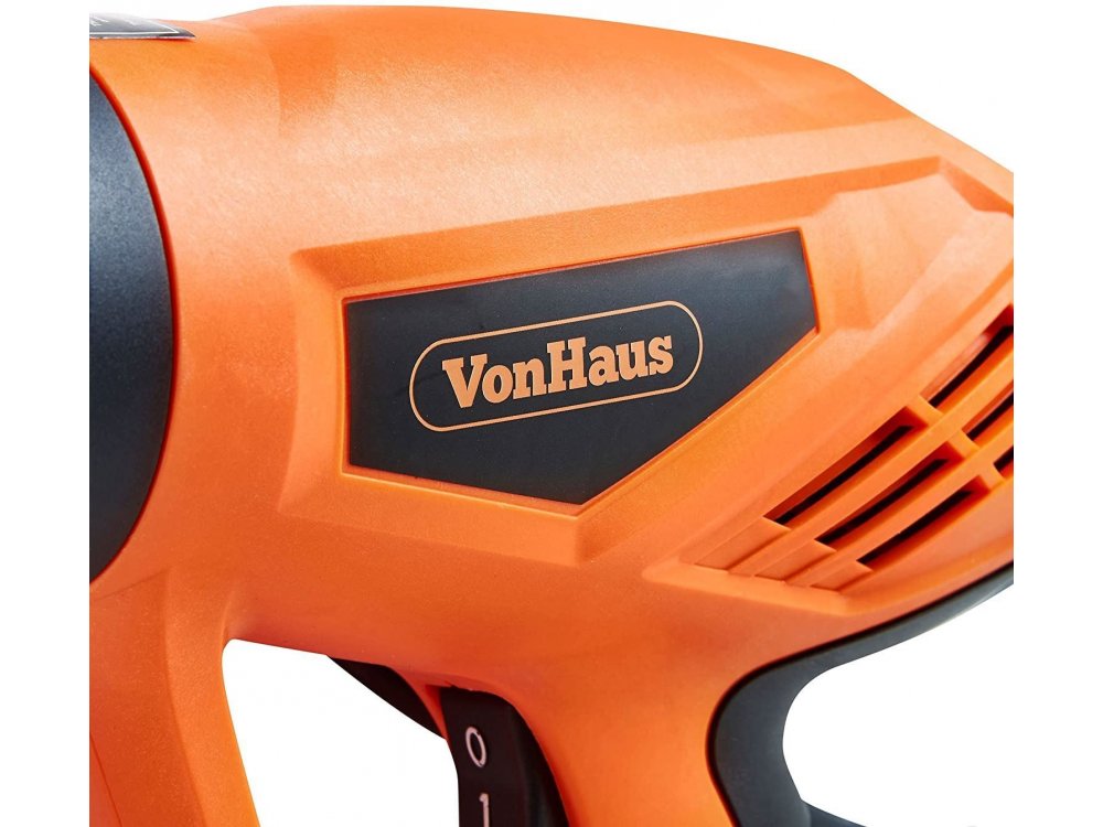 VonHaus Πιστόλι Θερμού Αέρα 2000W, 2 Θερμοκρασίες, με 4 Κεφαλές, Ηλεκτρικό 1,8μ. Καλώδιο -  15/181