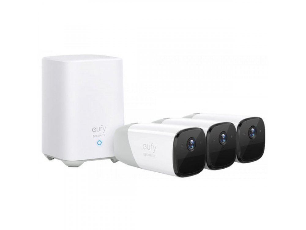 Anker eufyCam 2 Pro ΚΙΤ 3 Wireless Cameras, Human detection, Night Vision, by Eufy - T88523D2