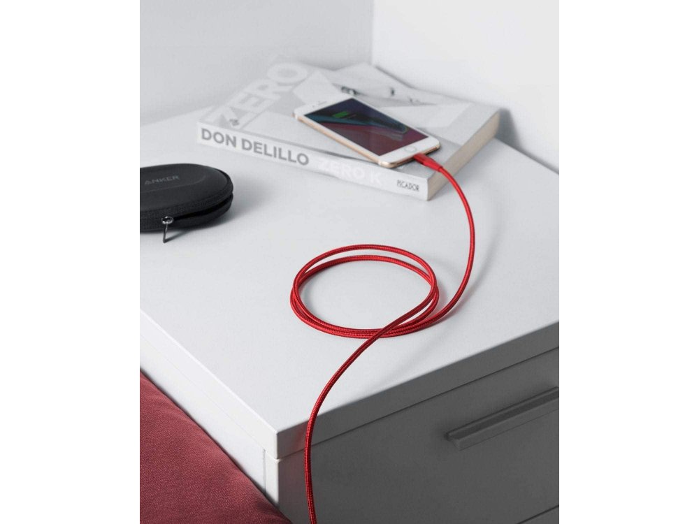 Anker PowerLine+ ΙΙ USB-C σε Lightning καλώδιο 1.8μ. για Apple iPhone / iPad / iPod MFi, με Νάυλον ύφανση - A8653H91, Κόκκινο