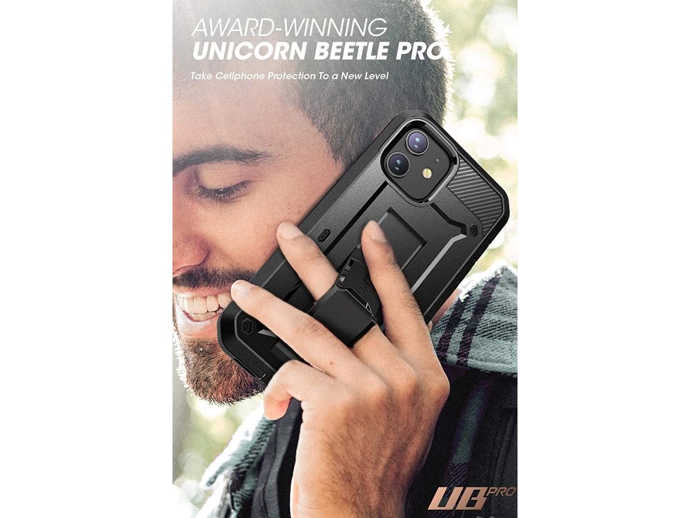 Supcase iPhone 12 / 12 Pro Unicorn Beetle Pro Rugged Full Body Θήκη, Μαύρη