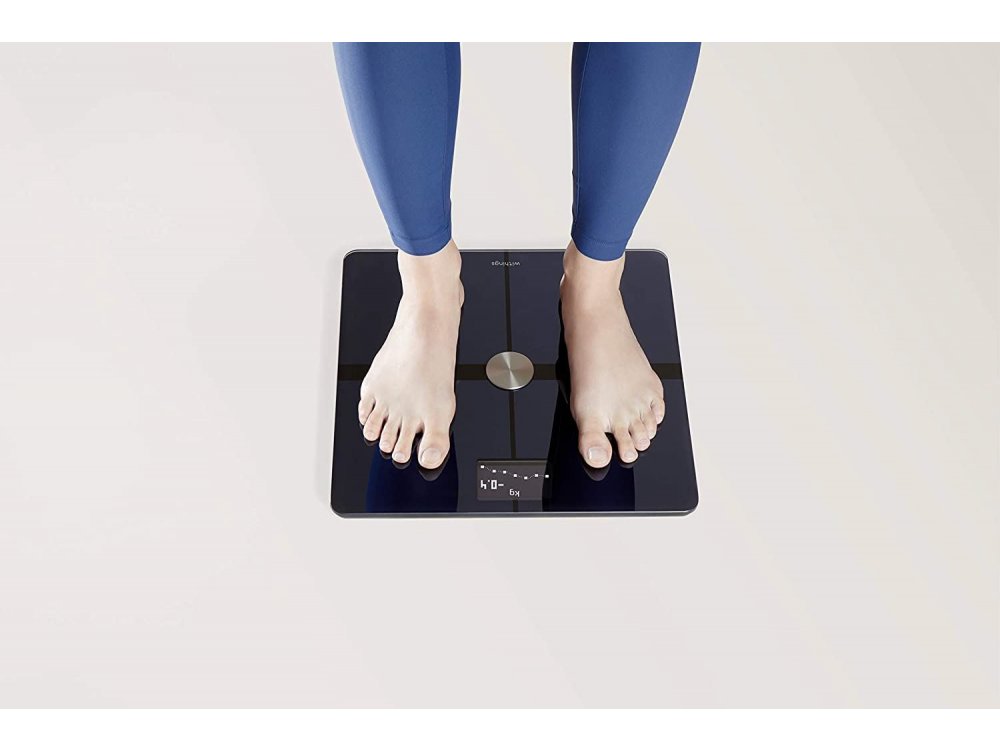 Withings Body+, Έξυπνη ζυγαριά, Λιπομετρητής, Δείκτης Μάζας Σώματος με Fitness APP μέσω Bluetooth & WiFi, Μαύρη - WBS05-BLK