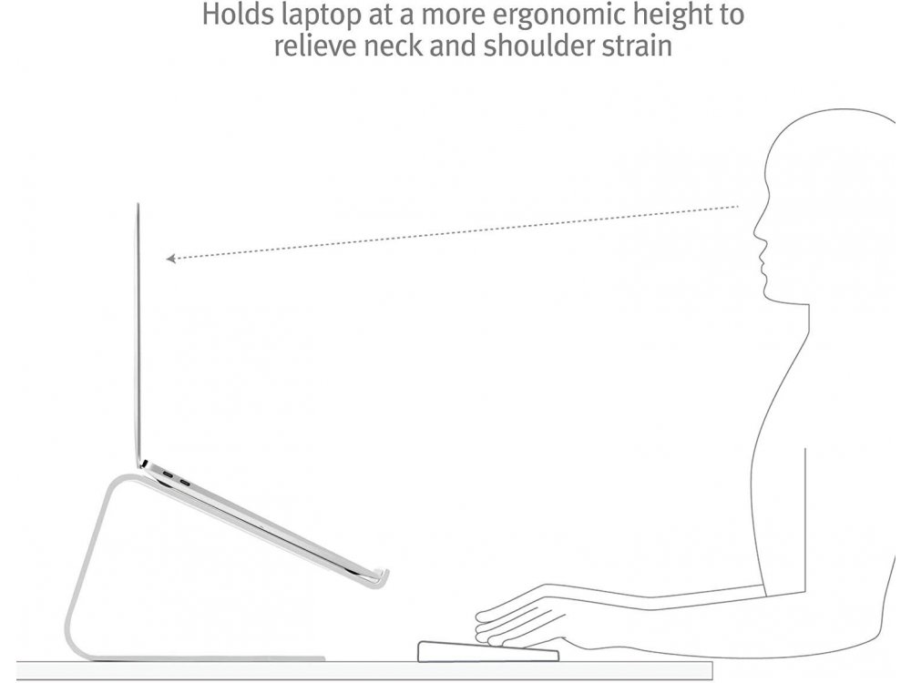 Twelve South Curve Stand/Βάση για Laptop / Macbook 11-17", Εργονομική, White - 12-1915