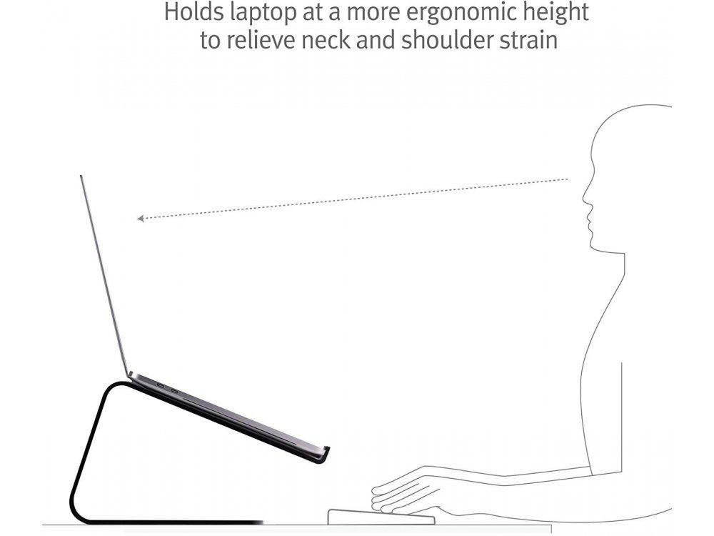 Twelve South Curve Stand/Mount for Laptop / Macbook 11-17", Matte Black - 12-1708